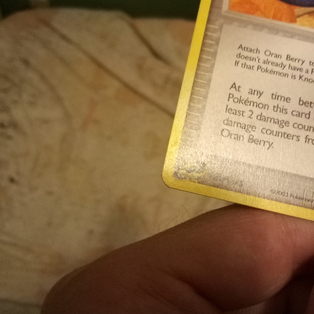 Vintage Pokemon Oran Berry E-Reader Trainer 85/109 EX Ruby & Sapphire 2003 - Picture 6 of 15